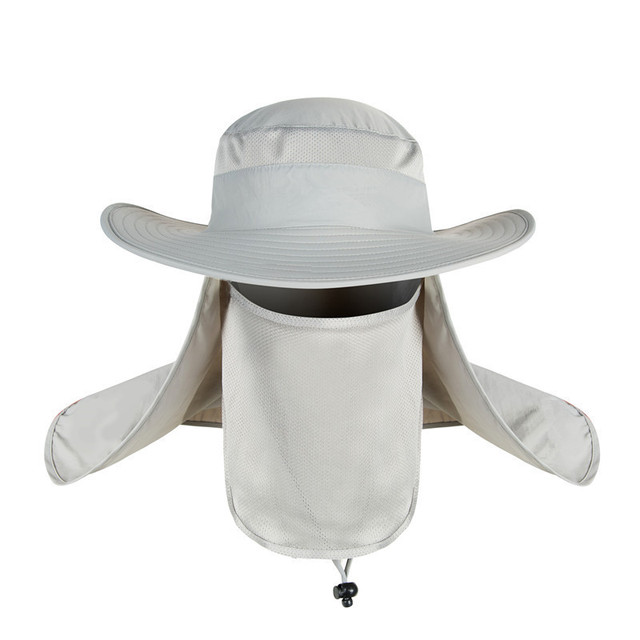 Summer UPF 50+ Sun Hat Women Men 2 IN 1 Bucket Hats With Face Neck Flap Male Windproof Fishing Hat Outdoor Hiking Caps