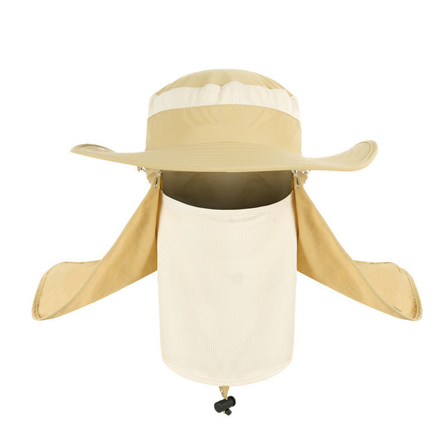Summer UPF 50+ Sun Hat Women Men 2 IN 1 Bucket Hats With Face Neck Flap Male Windproof Fishing Hat Outdoor Hiking Caps