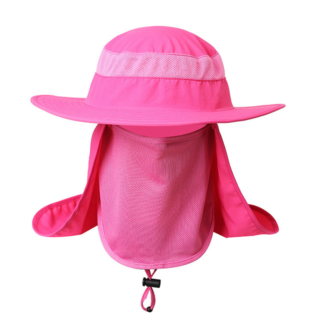 Summer UPF 50+ Sun Hat Women Men 2 IN 1 Bucket Hats With Face Neck Flap Male Windproof Fishing Hat Outdoor Hiking Caps