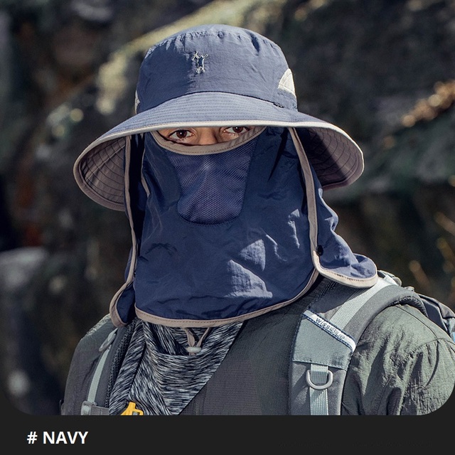 Summer UPF50+ Sun Hats For Women Men Bucket Hat With Neck Flap Outdoor UV Protection Long Wide Brim Hiking Fishing Caps