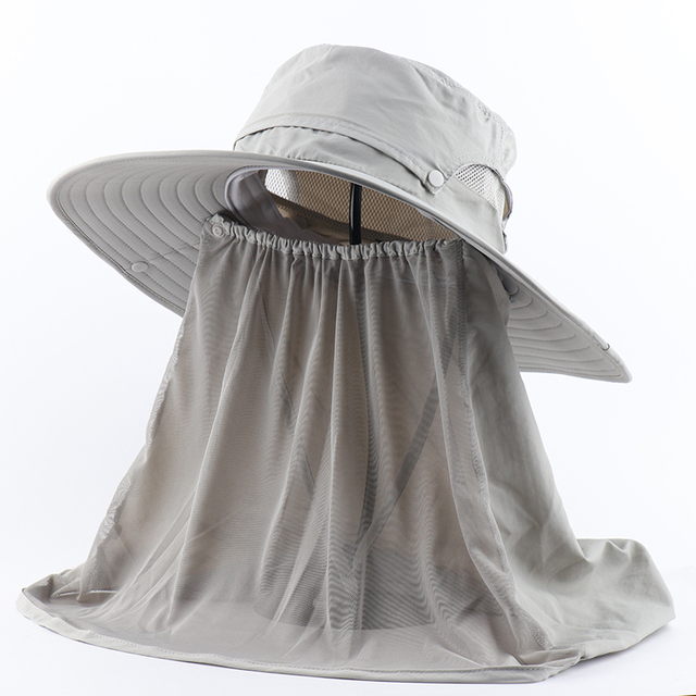 2 IN 1 Waterproof Bucket Hat Women Men Summer UPF 50+ Sun Hat With Neck Flap Male Outdoor Hiking Fishing Hats Beach Cap