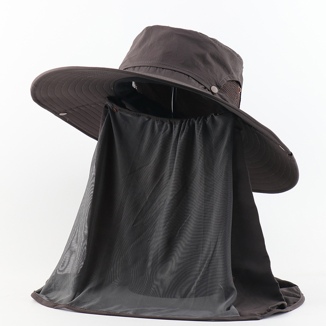 2 IN 1 Waterproof Bucket Hat Women Men Summer UPF 50+ Sun Hat With Neck Flap Male Outdoor Hiking Fishing Hats Beach Cap