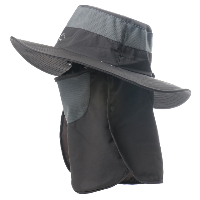 UV Protection Sun Hats With Neck Flap Causal Women Men Waterproof Bucket Hat Outdoor Breathable Hiking Fishing Hats