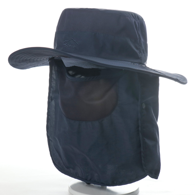 UV Protection Sun Hats With Neck Flap Causal Women Men Waterproof Bucket Hat Outdoor Breathable Hiking Fishing Hats