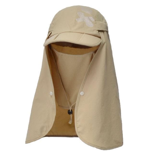 2 IN 1 UV Protection Baseball Cap Men Foldable Quick Drying Sun Hats With Neck Flap Female Breathable Bucket Hat