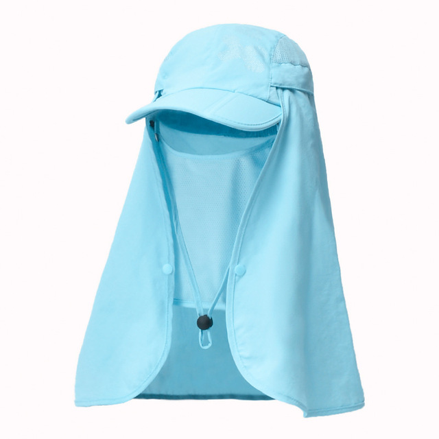 2 IN 1 UV Protection Baseball Cap Men Foldable Quick Drying Sun Hats With Neck Flap Female Breathable Bucket Hat