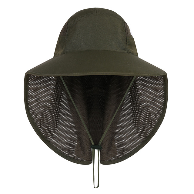 UPF50+ Summer Sun Hat Women Long Wide Brim Boonie Hats Unisex Bucket Hat With Breathable Neck Flap Outdoor Fishing Caps