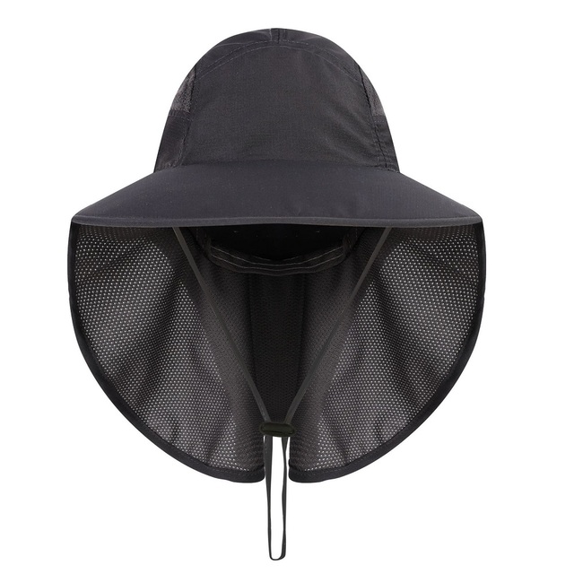 UPF50+ Summer Sun Hat Women Long Wide Brim Boonie Hats Unisex Bucket Hat With Breathable Neck Flap Outdoor Fishing Caps