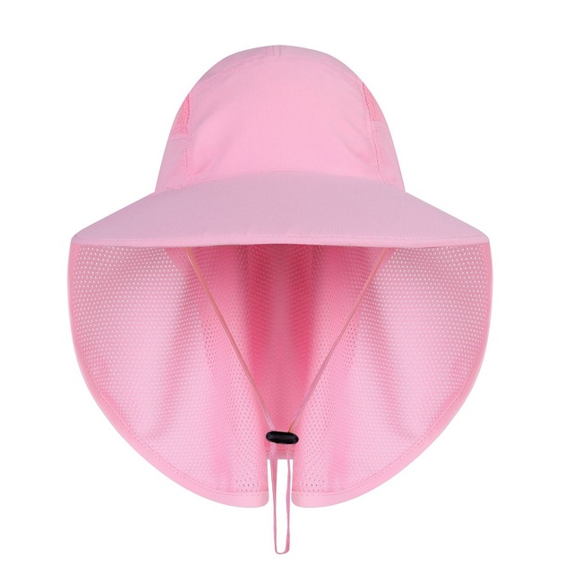 UPF50+ Summer Sun Hat Women Long Wide Brim Boonie Hats Unisex Bucket Hat With Breathable Neck Flap Outdoor Fishing Caps