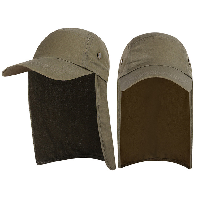 Summer Outdoor UV Protection Sun Hat Women Mens Bucket Hat With Neck Flap Male Long Wide Brim Fishing Hiking Caps