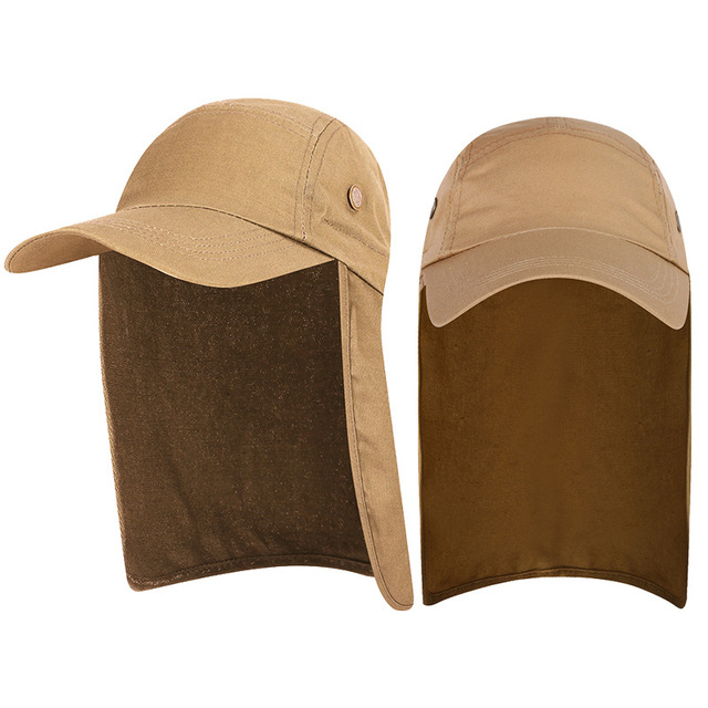 Summer Outdoor UV Protection Sun Hat Women Mens Bucket Hat With Neck Flap Male Long Wide Brim Fishing Hiking Caps