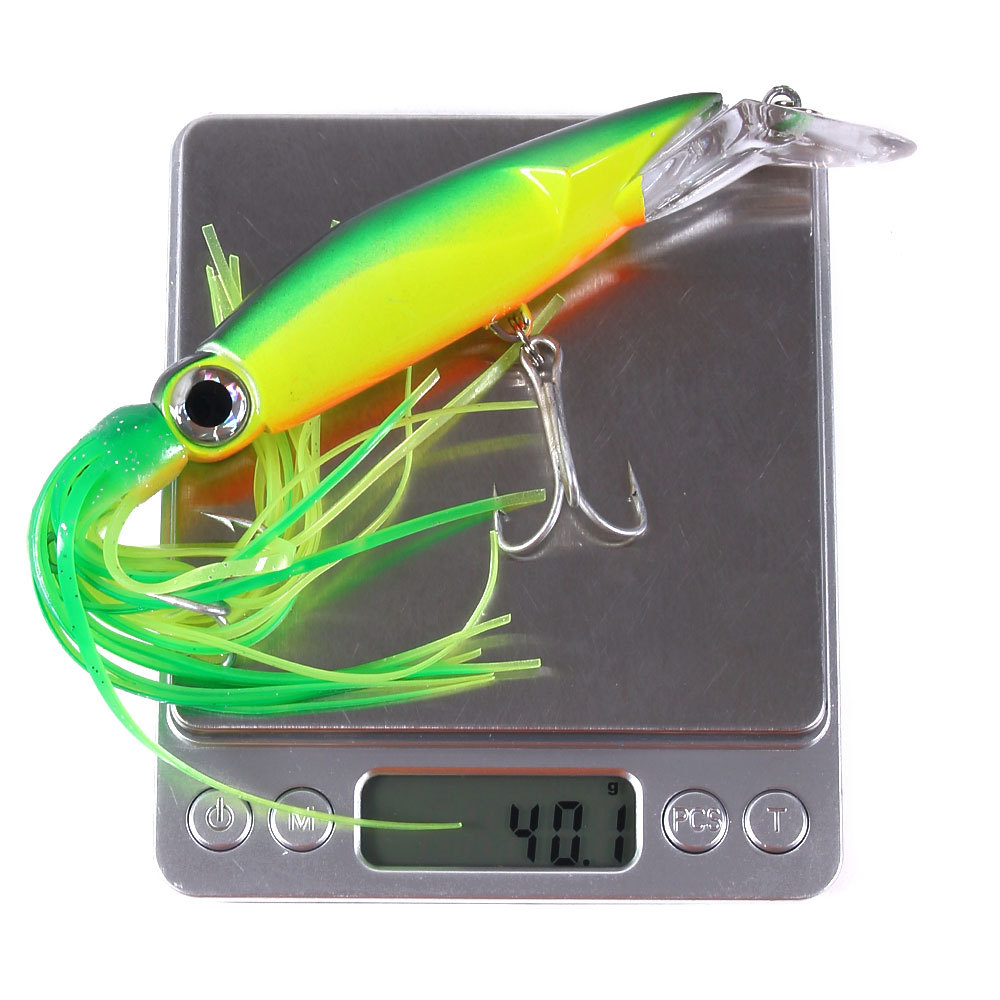 2PCS Fishing Lures 14cm/40g Squid Bionic Fake Bait Silicon Soft Artificial Bait With Hooks Swivels Fishing Lure Baits Sea Fishing Long Shot