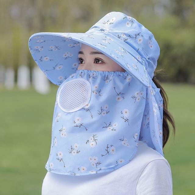 Sun Hat Female Summer Hat Cover Face Sun Hat All-match Summer Hat with Big Rim Anti-ultraviolet Cycling Sunhat