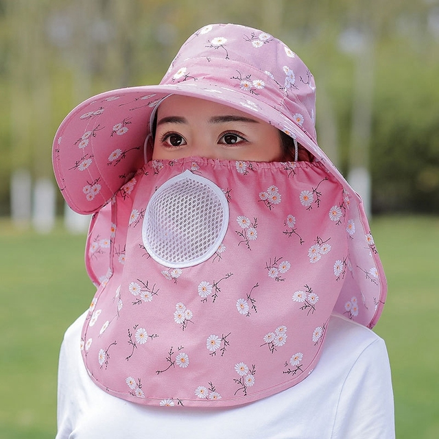 Sun Hat Female Summer Hat Cover Face Sun Hat All-match Summer Hat with Big Rim Anti-ultraviolet Cycling Sunhat