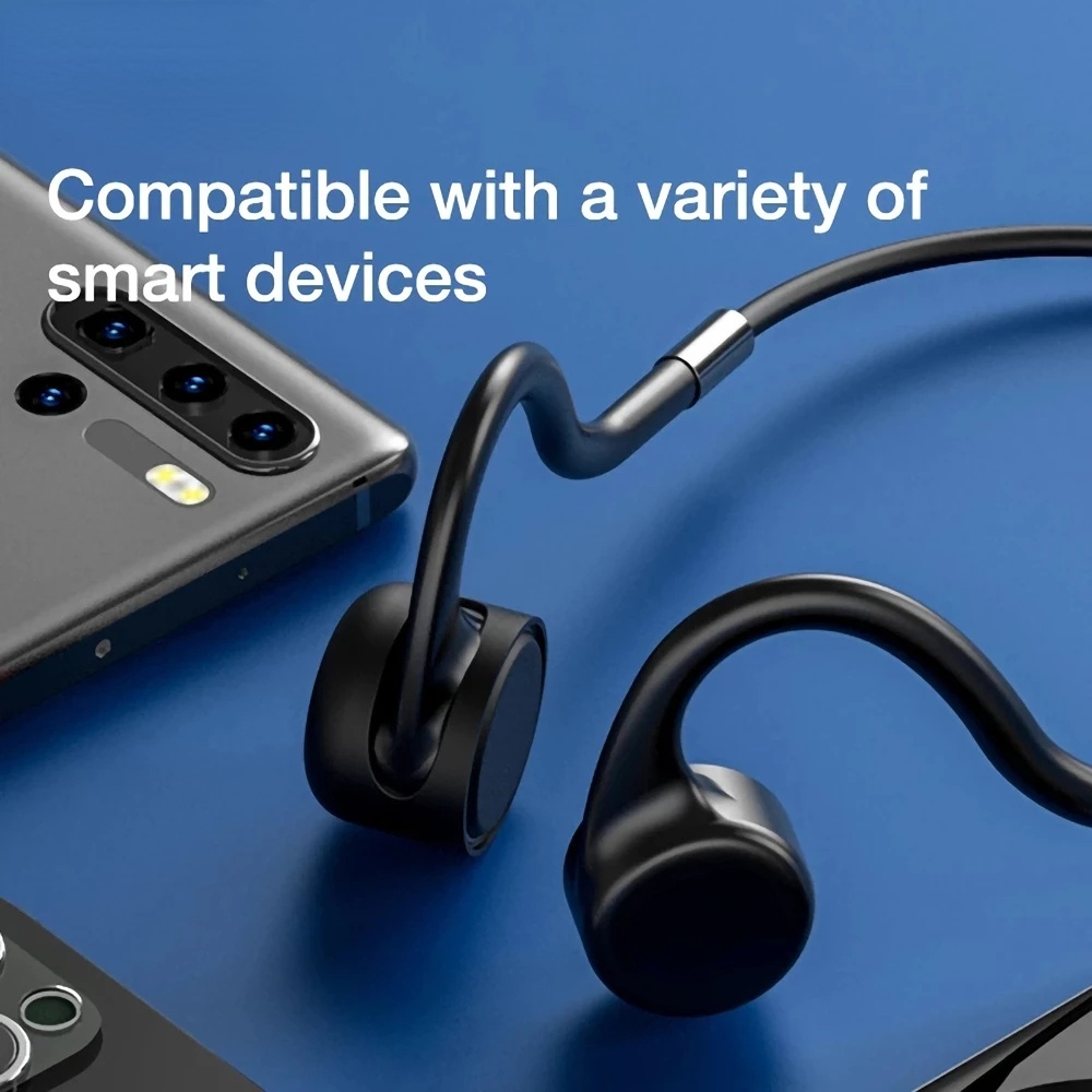 Bone Conduction Headphone Wireless Bluetooth-Compatible Headset Sport Running Swimming Waterproof Earphone With Mic