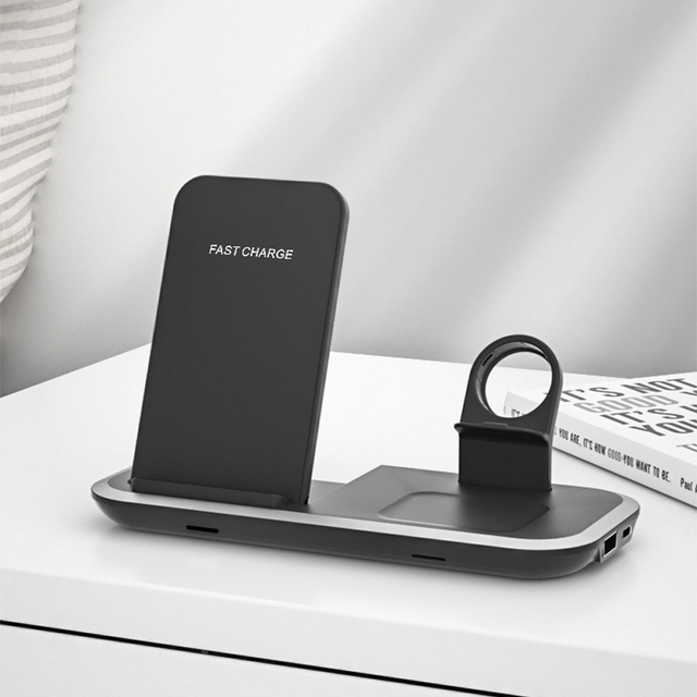 Wireless Charger 3 in 1 Qi Watch Charger Dock For iphone Charging Station USB C Stand Fast Charging For iphone 11 12 Pro