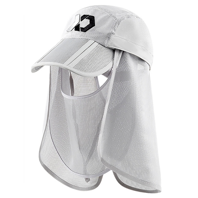 Fishing Hat Sun Visor Cap Hat Unisex Outdoor Sun Protection with Removable Ear Neck Flap Cover Hiking Camping Boat