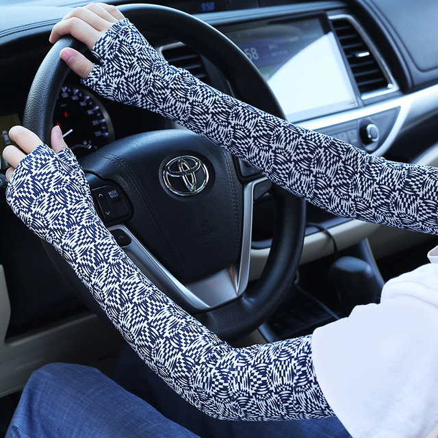 Sun Protection Cuff Unisex Breathable Gloves Ice Silk Drive Thin Long Arm Guard Shade Sleeve Cycling Sports Anti-UV Ice Sleeve