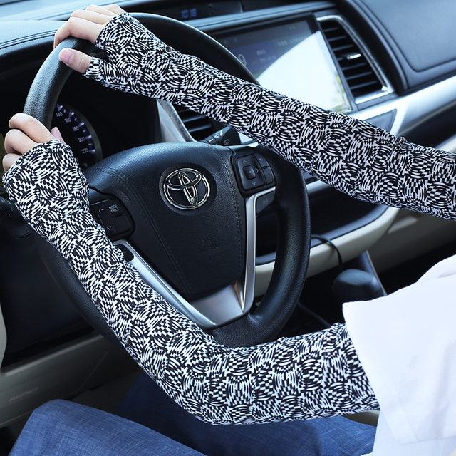 Sun Protection Cuff Unisex Breathable Gloves Ice Silk Drive Thin Long Arm Guard Shade Sleeve Cycling Sports Anti-UV Ice Sleeve