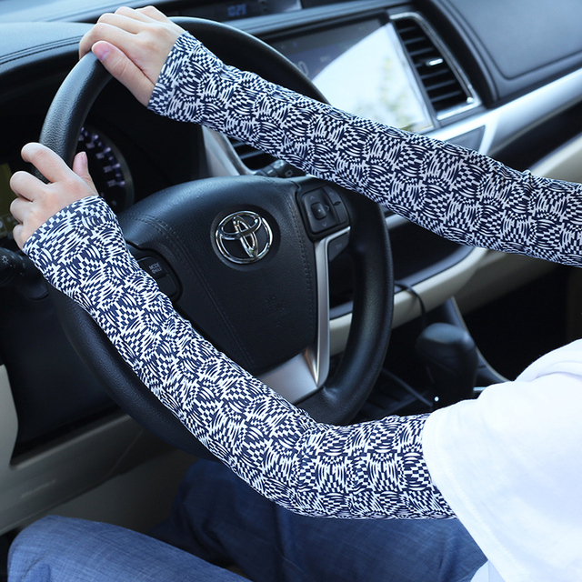 Sun Protection Cuff Unisex Breathable Gloves Ice Silk Drive Thin Long Arm Guard Shade Sleeve Cycling Sports Anti-UV Ice Sleeve