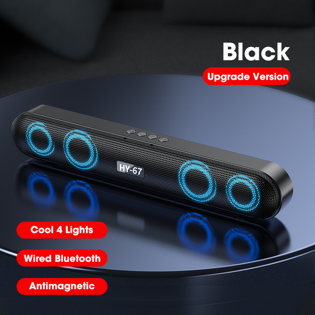 Bluetooth 5.0 Home Speaker Wired Computer Speakers Stereo Subwoofer Sound Bar For PC Laptop Theater TV