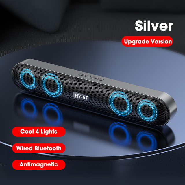 Bluetooth 5.0 Home Speaker Wired Computer Speakers Stereo Subwoofer Sound Bar For PC Laptop Theater TV
