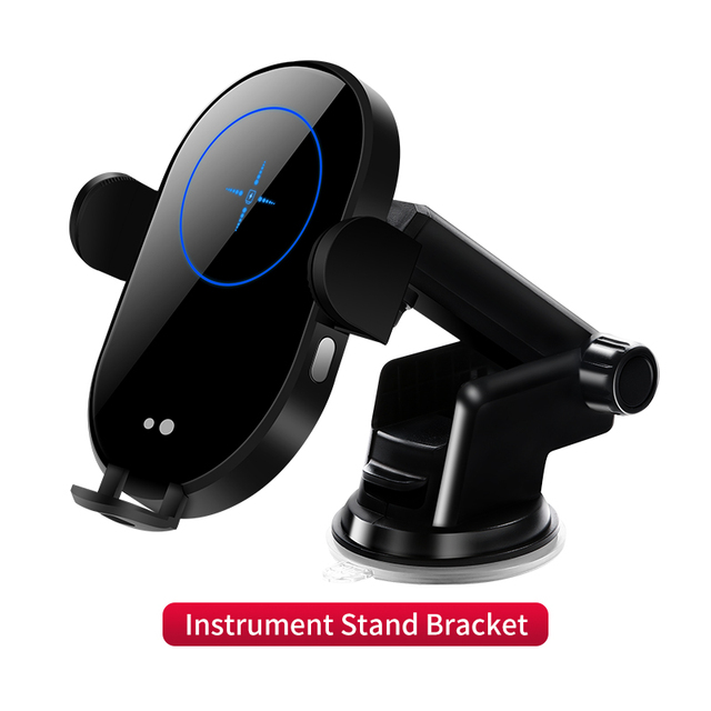 15W Wireless Charger Car Phone Holder Qi Induction Sensor Fast Charging Stand Mount For Samsung Huawei iPhone 12 11 Pro 8 Xiaomi