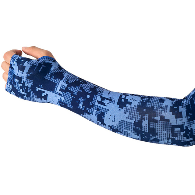 Sports Arm Sleeves On Hand Sun UV Protection Cycling Fishing Running Ice Silk Long Tattoo Sleeve Anti-Sunburn Cuff Cover