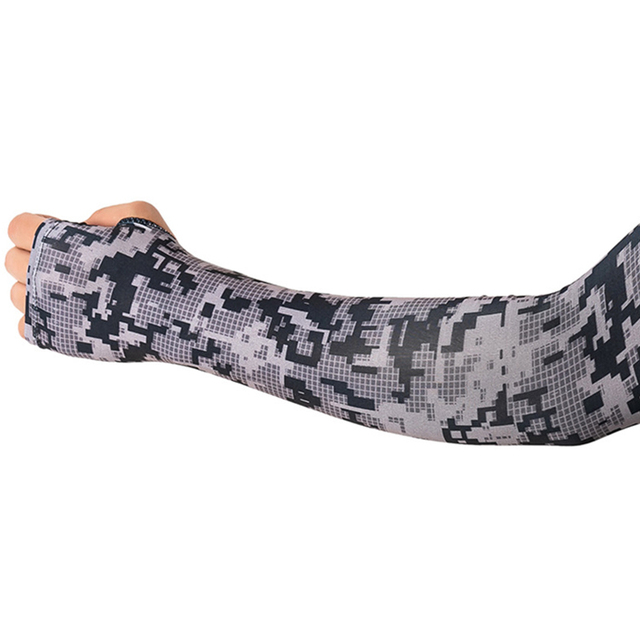 Sports Arm Sleeves On Hand Sun UV Protection Cycling Fishing Running Ice Silk Long Tattoo Sleeve Anti-Sunburn Cuff Cover