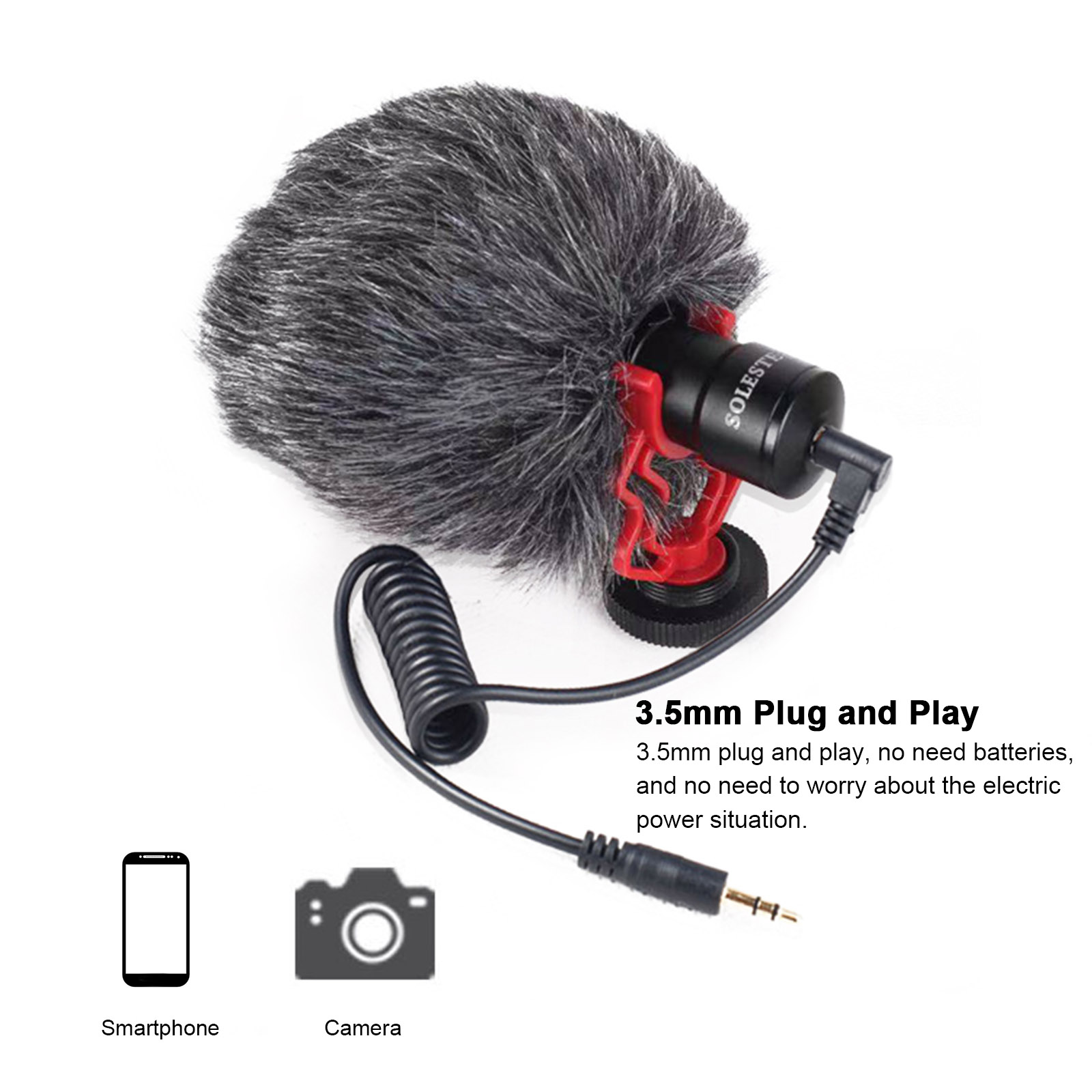 3.5MM Cardioid Condenser Microphone Consumer SmartPhone Camcorder PC MZ1 Mic Fit For iPhone Android Canon Nikon Sony DSLR Camera