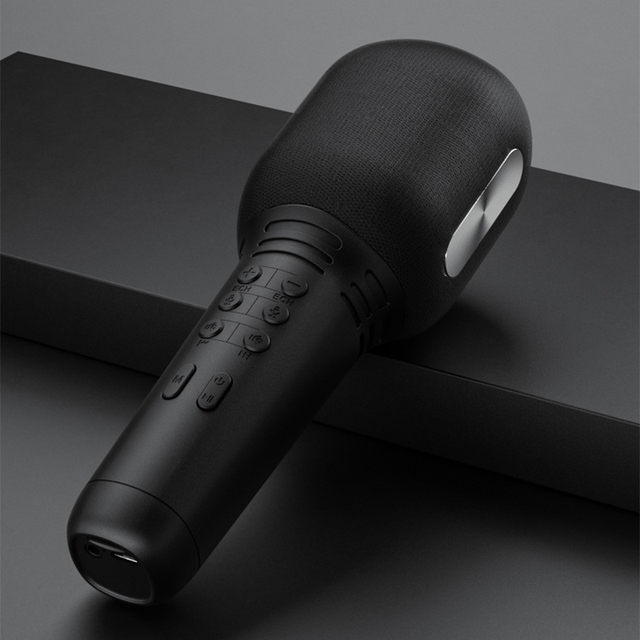 Portable Wireless Karaoke Microphone Bluetooth-Compatible5.0USB Handheld Condenser Mic Professional Mini Home KTV Player Singing