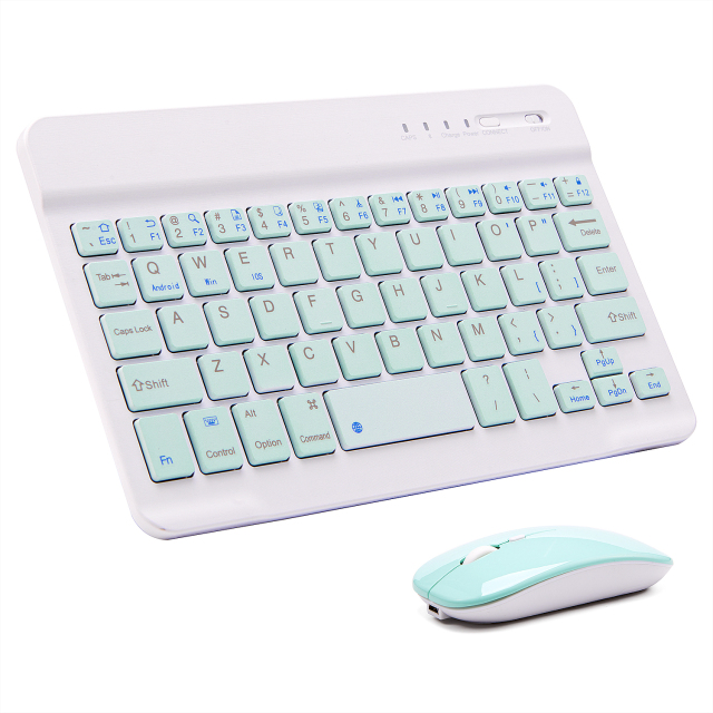 Pink Wireless Bluetooth Keyboard and Mouse Mini Spainish Keyboard Bluetooth Keyboard for Tablet IOS Android IPhone Ipad Keyboard