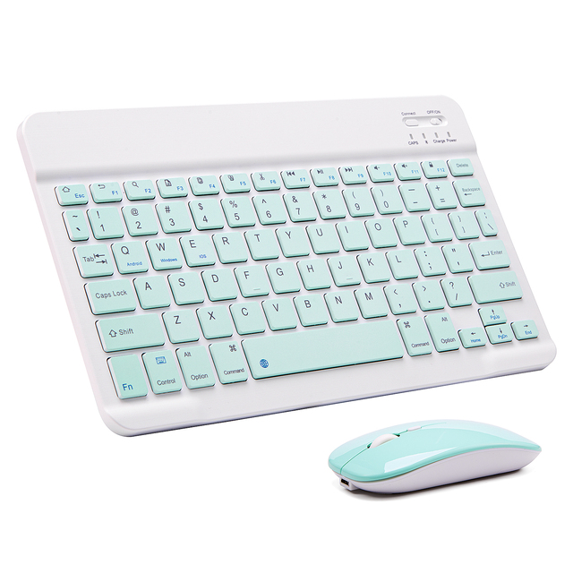 Pink Wireless Bluetooth Keyboard and Mouse Mini Spainish Keyboard Bluetooth Keyboard for Tablet IOS Android IPhone Ipad Keyboard
