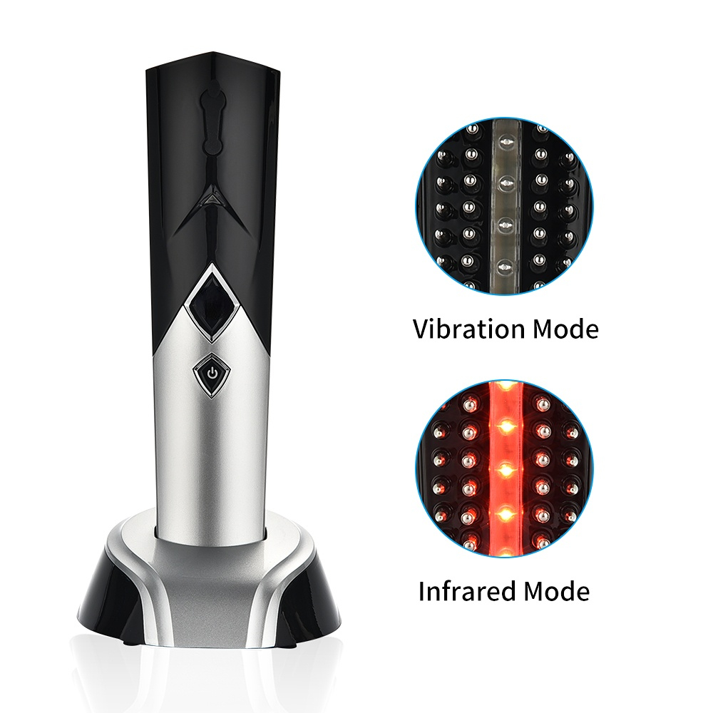 Infrared Massage Comb Magic Vibration Massager Hair Brush Handheld Electric