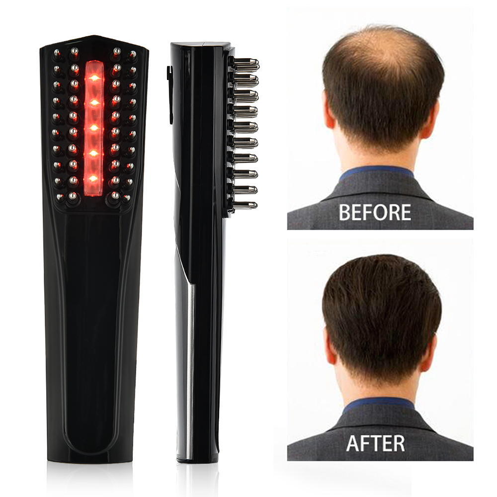 Infrared Massage Comb Magic Vibration Massager Hair Brush Handheld Electric
