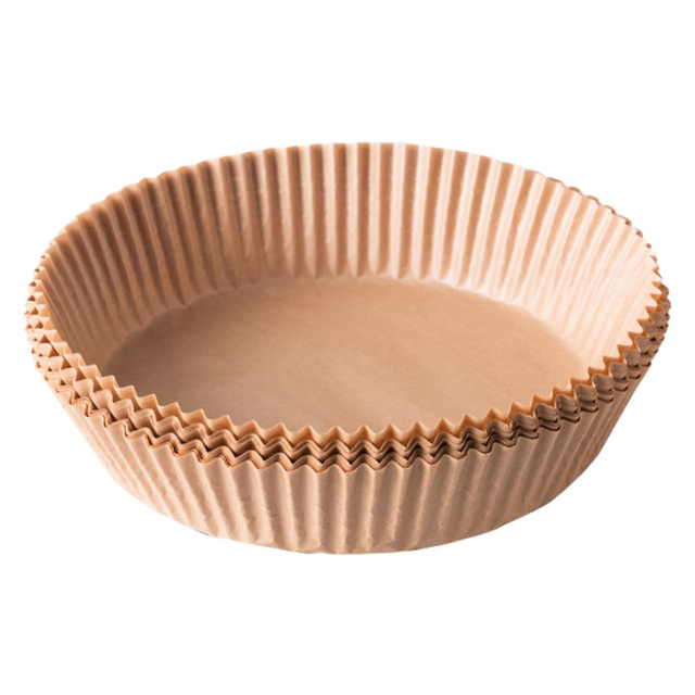 50/100pcs Air Fryer Disposable Paper Liner Non-Stick Mat Steamer Round Paper Baking Mats Kitchen AirFryer Baking Accessories