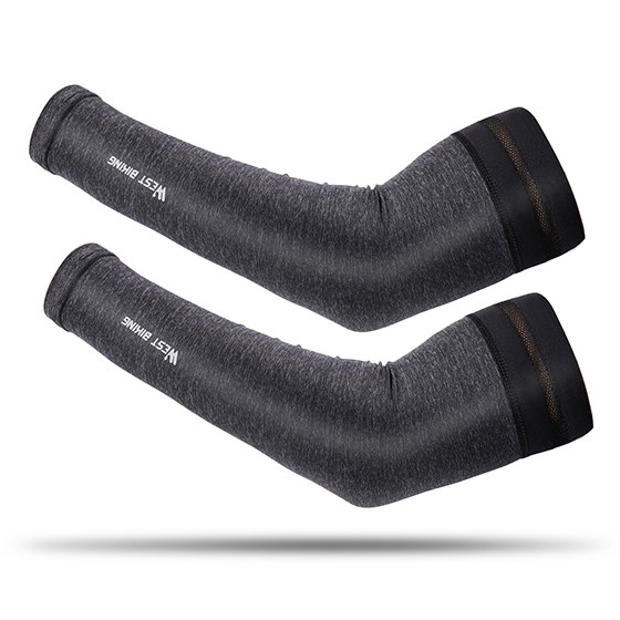 WEST BIKING Ice Silk Sports Arm Sleeves Cycling Arm Sleeves Cover Sun UV Protection Outdoor Running Fitness Summer Arm Sleeves