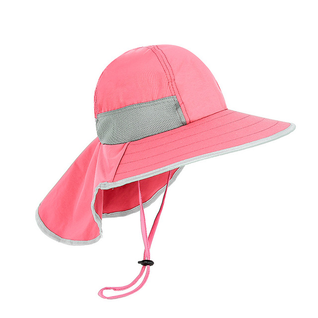 Kids Summer Hat Girls Boys Sun Hat With Neck Flap UV Protection Safari Hat Baby Child Summer Travel Cap 2-12 Years Old