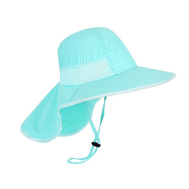 Kids Summer Hat Girls Boys Sun Hat With Neck Flap UV Protection Safari Hat Baby Child Summer Travel Cap 2-12 Years Old