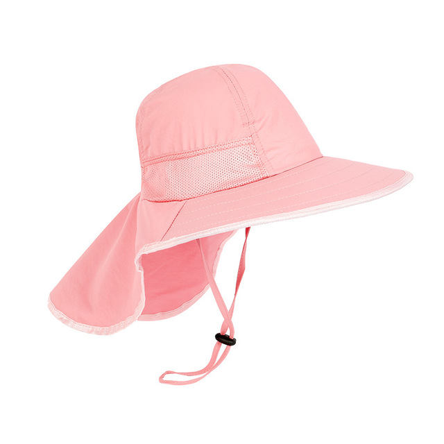 Kids Summer Hat Girls Boys Sun Hat With Neck Flap UV Protection Safari Hat Baby Child Summer Travel Cap 2-12 Years Old