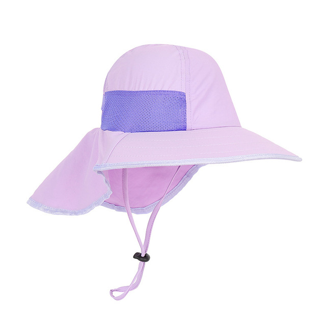 Kids Summer Hat Girls Boys Sun Hat With Neck Flap UV Protection Safari Hat Baby Child Summer Travel Cap 2-12 Years Old