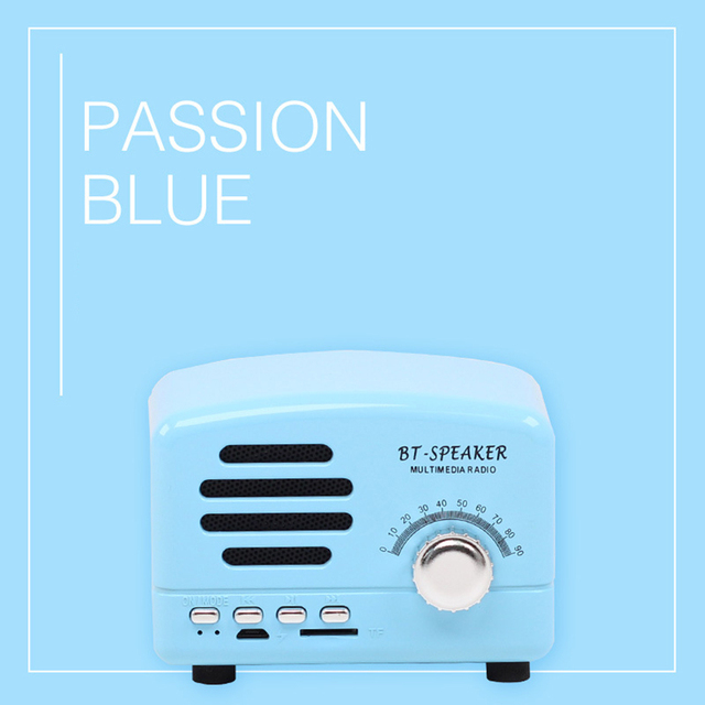 Vintage Mini Bluetooth Speaker with Retro Mini Portable Wireless Speaker for  Stereo Bass