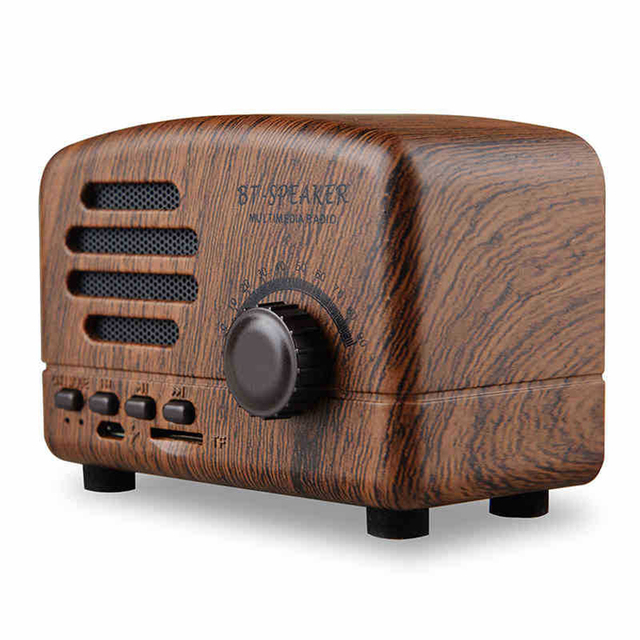 Vintage Mini Bluetooth Speaker with Retro Mini Portable Wireless Speaker for  Stereo Bass