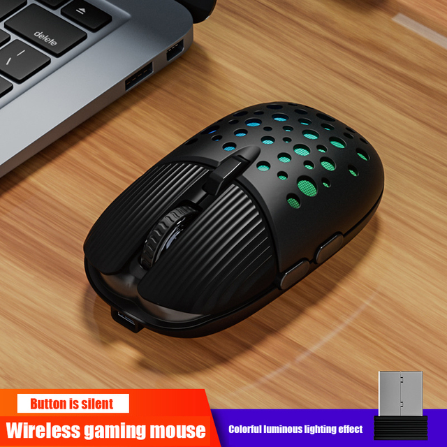 Rechargeable USB 2.4G Wireless RGB Light Honeycomb Gaming Mouse for Desktop PC Computers Notebook Laptop Mice Mause Gamer