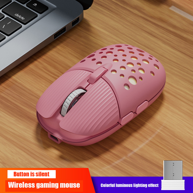 Rechargeable USB 2.4G Wireless RGB Light Honeycomb Gaming Mouse for Desktop PC Computers Notebook Laptop Mice Mause Gamer
