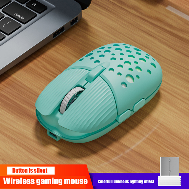 Rechargeable USB 2.4G Wireless RGB Light Honeycomb Gaming Mouse for Desktop PC Computers Notebook Laptop Mice Mause Gamer
