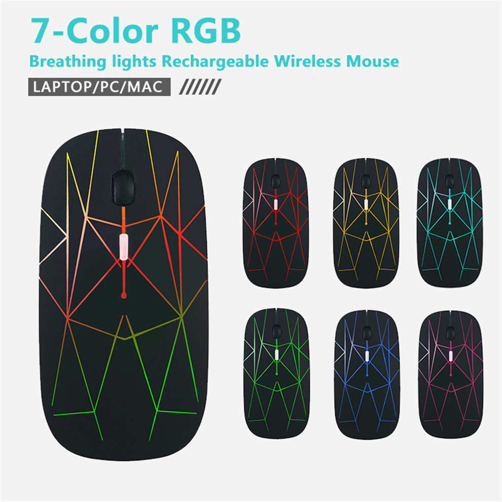 Backlit Type-c+USB Wireless Mouse Rechargeable Gaming Mouse for Gamer Computer Mackbook USB-C Mouse Slinet Click