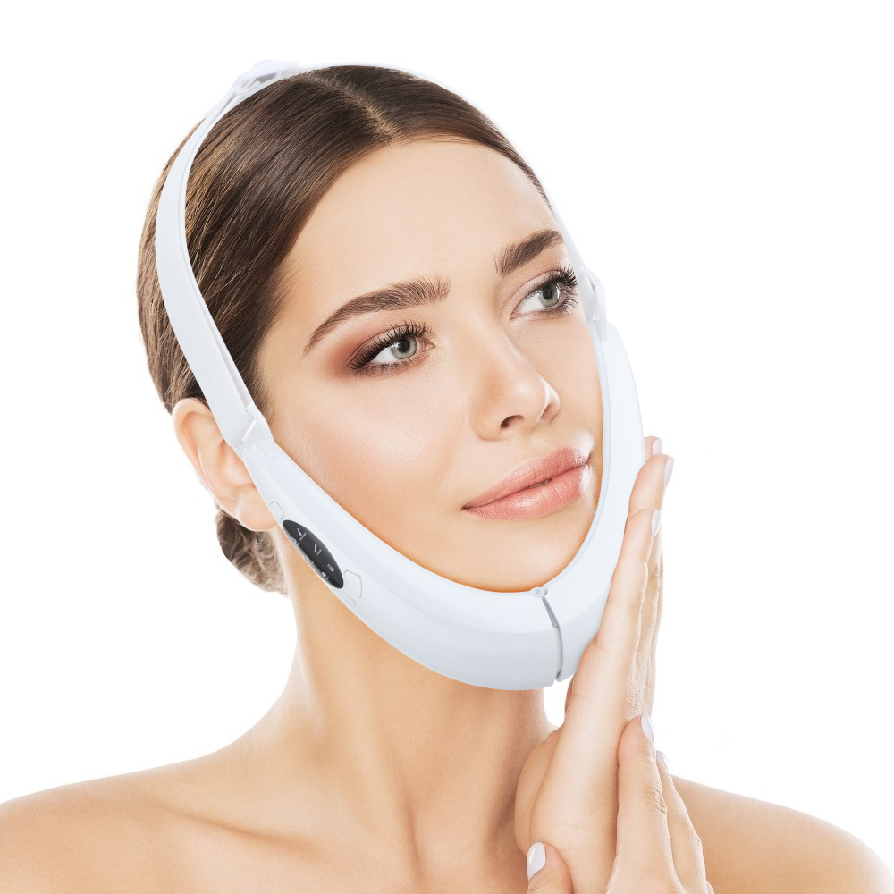 Double Chin Facial Lifting Device LED Photon Therapy Face Slimming Vibration Massager