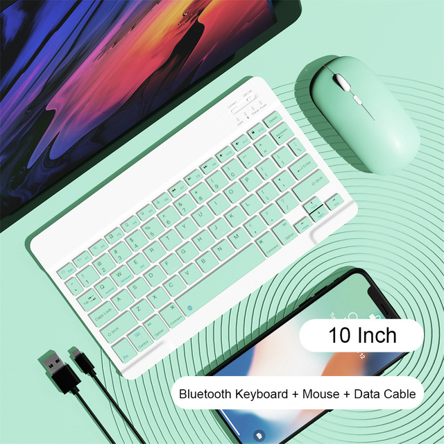 Wireless Keyboard For iPad Keyboard and Mouse Set 10 Inch Rechargeable Bluetooth For IPad Mini iPad Xiaomi Samsung Huawei Tablet