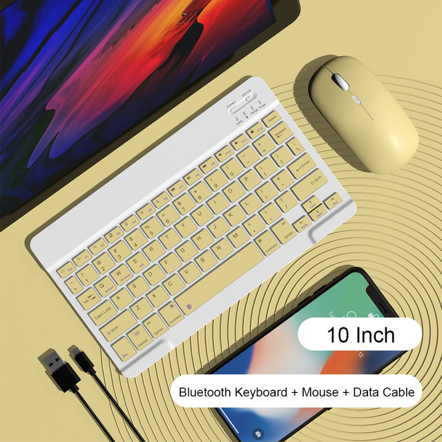 Wireless Keyboard For iPad Keyboard and Mouse Set 10 Inch Rechargeable Bluetooth For IPad Mini iPad Xiaomi Samsung Huawei Tablet